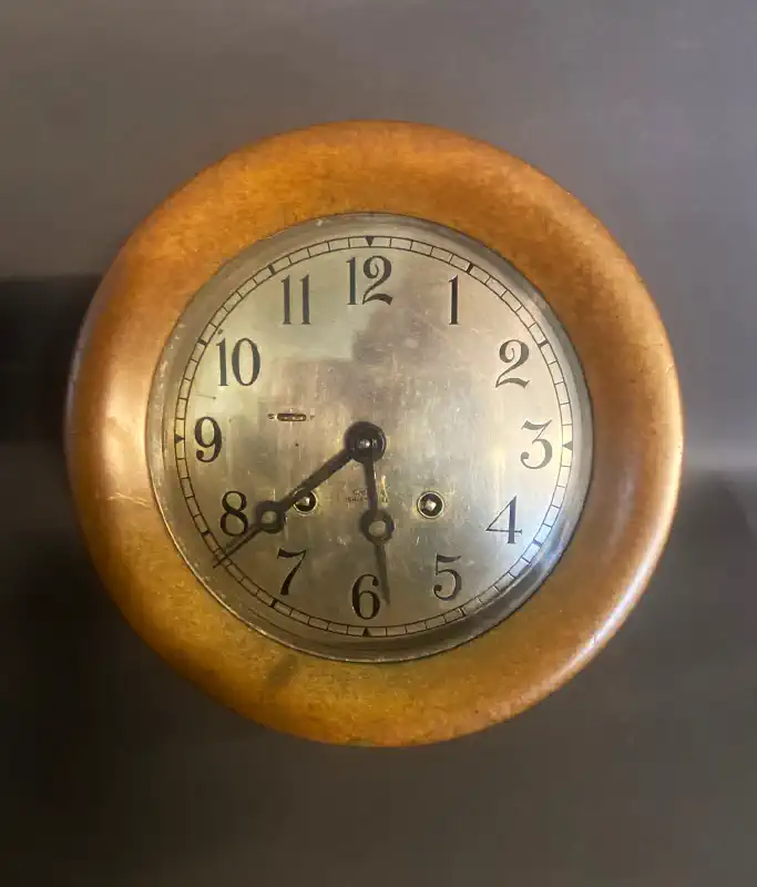 Bulkhead ship's clock by The Chelsea Clock Company
